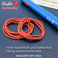 Läufer Gummibänder RONDELLA im Karton, 100 x 5 mm, 500 g