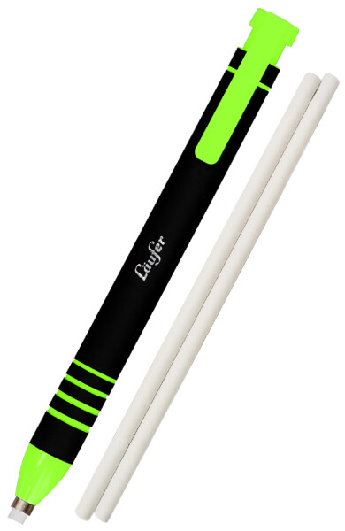 Läufer Kunststoff-Radierstift, inkl. 2 Ersatzradierer, grün