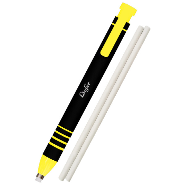Läufer Kunststoff-Radierstift, inkl. 2 Ersatzradierer, gelb