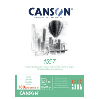 CANSON Skizzenblock 1557, DIN A4, 180 g qm, rein weiß
