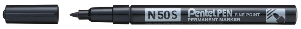 Pentel Permanent-Marker N50S, Rundspitze fein, schwarz