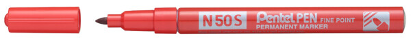 Pentel Permanent-Marker N50S, Rundspitze fein, rot