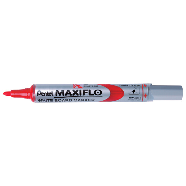 Pentel Whiteboard-Marker MAXIFLO MWL5S, rot
