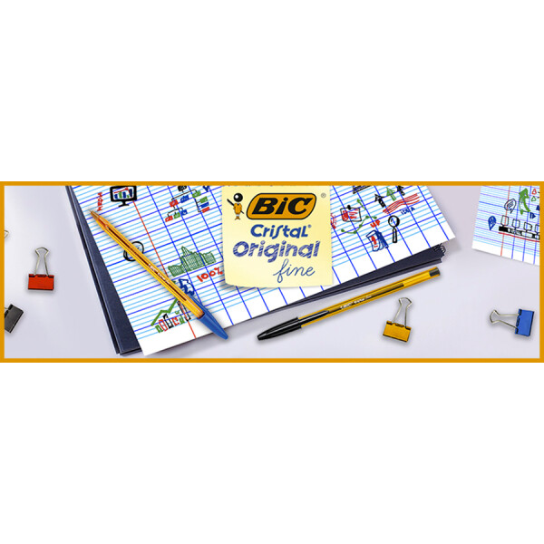 BIC Kugelschreiber Cristal Fine, Strichfarbe: blau