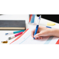 BIC Druckkugelschreiber 4 Colours Grip, 0,32 mm