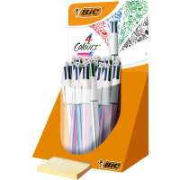 BIC Druckkugelschreiber 4 Colours Shine, 20er Display
