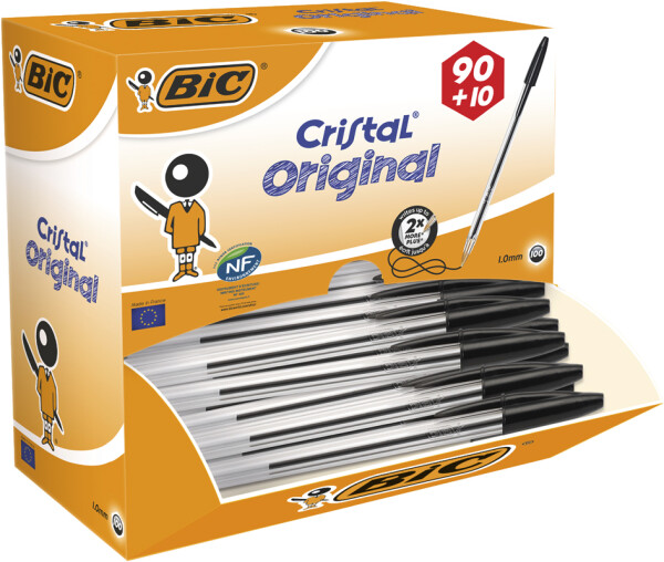 BIC Kugelschreiber Cristal Original, schwarz, VALUE PACK