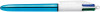 BIC Druckkugelschreiber 4 Colours Shine, 0,32 mm, blau