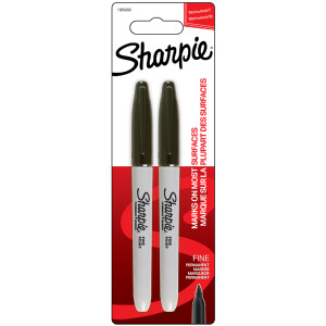 Sharpie Permanent-Marker FINE, 2er Blister, schwarz
