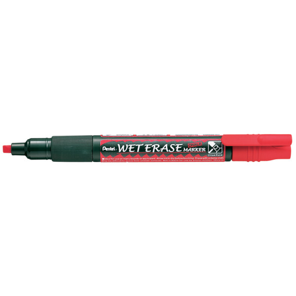 Pentel Kreidemarker WET ERASE SMW26, Keilspitze, rot