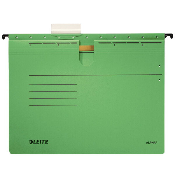 LEITZ ALPHA H&auml;ngehefter, A4, kaufm&auml;nnische Heftung, gr&uuml;n