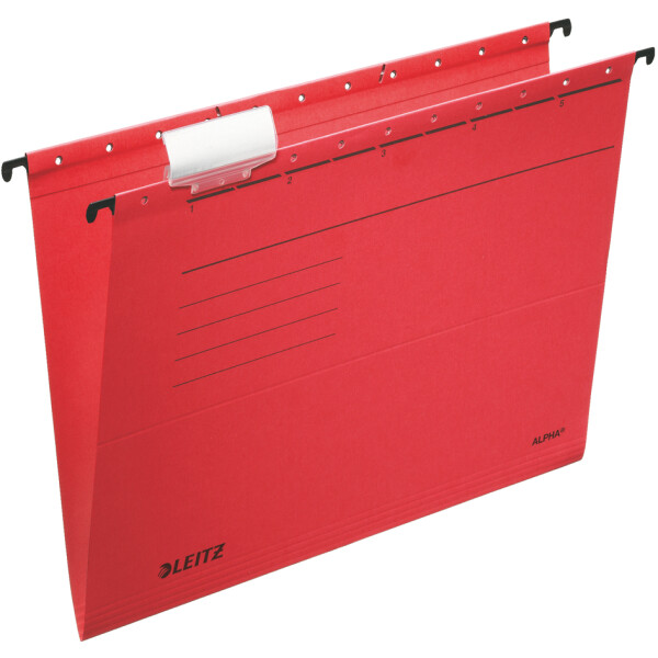 LEITZ ALPHA Hängemappe, A4, seitlich offen, rot