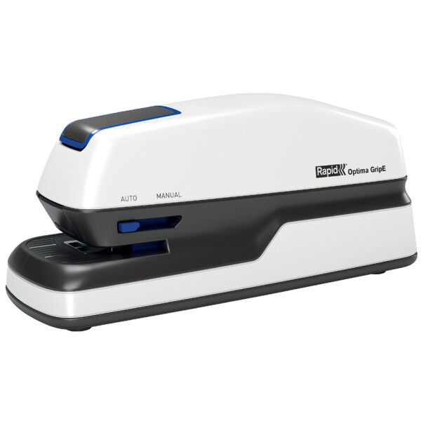 Rapid Elektrisches Heftgerät Optima GripE, weiß grau blau