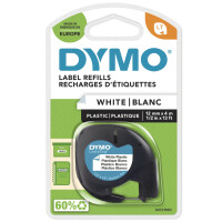DYMO LetraTag Schriftbandkassette, Kunststoff, 12 mm x 4 m