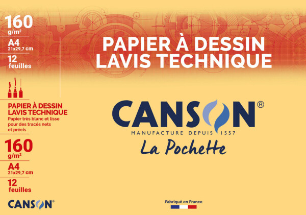 CANSON technisches Zeichenpapier, 240 x 320 mm, 160 g qm