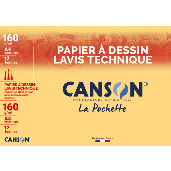 CANSON technisches Zeichenpapier, 240 x 320 mm, 200 g qm