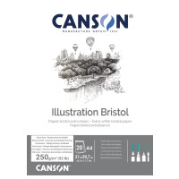 CANSON Zeichenkartonblock Illustration Bristol, DIN A4,...