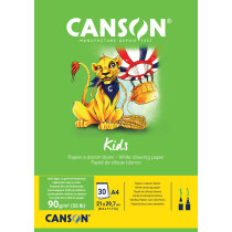 CANSON Zeichenblock Kids, DIN A4, 90 g qm, 30 Blatt