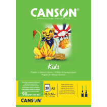 CANSON Zeichenblock Kids, DIN A3, 90 g qm, 30 Blatt