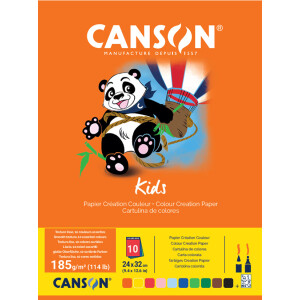 CANSON Tonpapierblock Kids, 240 x 320 mm, 185 g qm, 10 Blatt