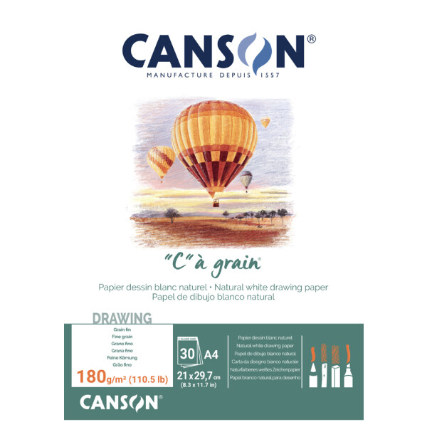CANSON Zeichenpapierblock "C" à grain, DIN A3, 224 g qm