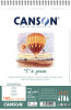 CANSON Zeichenpapier-Spiralblock "C" à grain, A5, 180 g qm