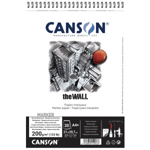 CANSON Zeichenpapier-Spiralblock "The WALL", A3, 200 g qm