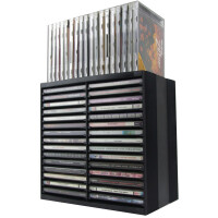 Fellowes CD- DVD-Ablagebox Spring, schwarz, für 30 CDs