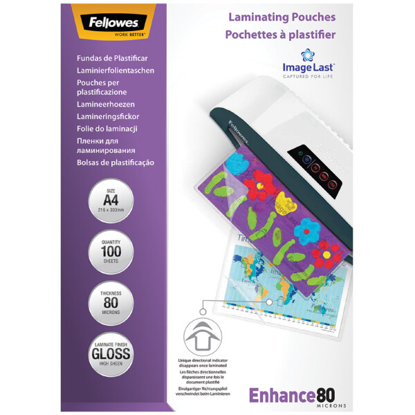 Fellowes Laminierfolientasche, DIN A4, glänzend, 160 mic