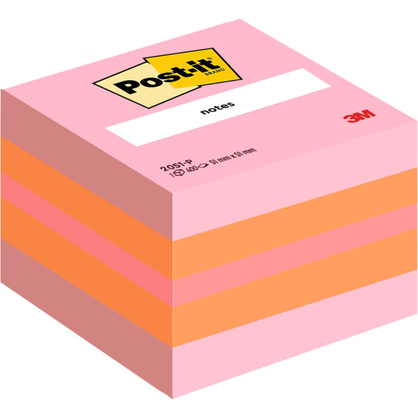 Post-it Haftnotiz-Würfel notes Mini, 51 x 51 mm, mehrfarbig