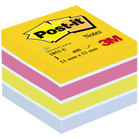 Post-it Haftnotiz-Würfel notes Mini, 51 x 51 mm, mehrfarbig