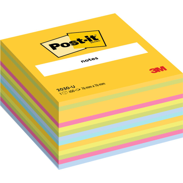 Post-it Haftnotiz-Würfel notes, 76 x 76 mm, mehrfarbig