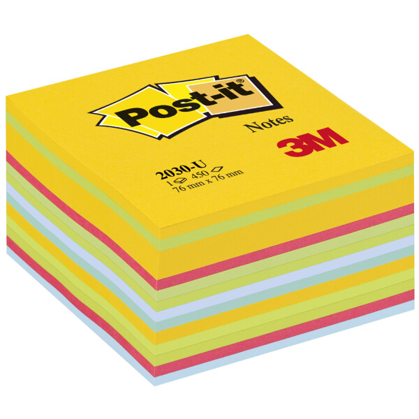 Post-it Haftnotiz-Würfel notes, 76 x 76 mm, blau grün