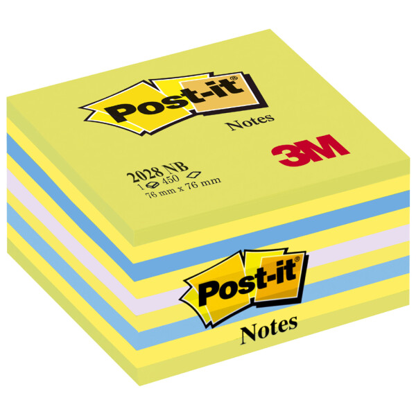 Post-it Haftnotiz-Würfel notes, 76 x 76 mm, blau grün