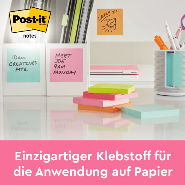 Post-it Haftnotiz-Würfel notes, 76 x 76 mm, blau grün