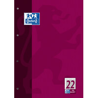 Oxford Arbeitsblock, DIN A4, 50 Blatt, liniert 9 mm