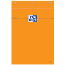 Oxford Notizblock, 210 x 315, kariert, 80 Blatt, orange