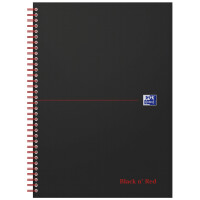 Oxford Spiralbuch "Black n Red", DIN A5, kariert, Karton