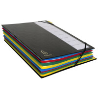 EXACOMPTA Ordnungsmappe Harmonika, PP, 7 Fächer, schwarz