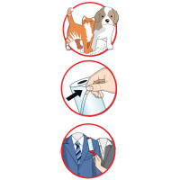 Kores Fusselroller mit Griff, 80 Blatt, nachfüllbar