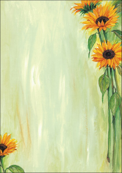 sigel Design-Papier, DIN A4, 90 g qm, Motiv "Sunflower"