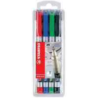 STABILO Permanent-Marker Write-4-all, M, 4er Kunststoffetui