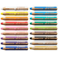 STABILO Multitalentstift woody 3 in 1, rund, gelb