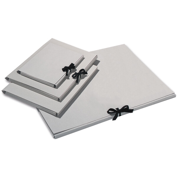 folia Zeichnungsmappe, aus Graupappe, DIN A4, mit Schleife