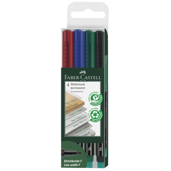 FABER-CASTELL Permanent-Marker MULTIMARK S, 8er Etui