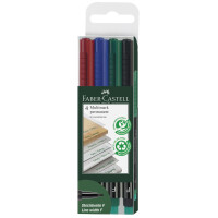 FABER-CASTELL Permanent-Marker MULTIMARK F, 4er Etui