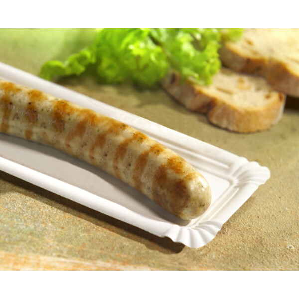 PAPSTAR Wurstpappe "pure" eckig, 80 x 210 mm, wei&szlig;