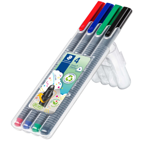 STAEDTLER Fineliner triplus, 4er Etui