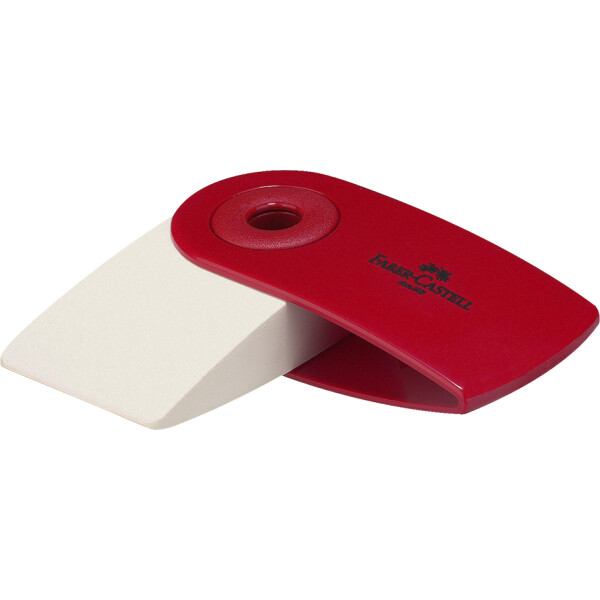 FABER-CASTELL Kunststoff-Radierer SLEEVE MINI, rot blau