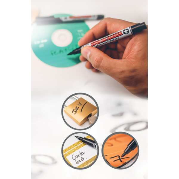 uni-ball Permanent-Marker SUPER INK MARKER, Rundspitze
